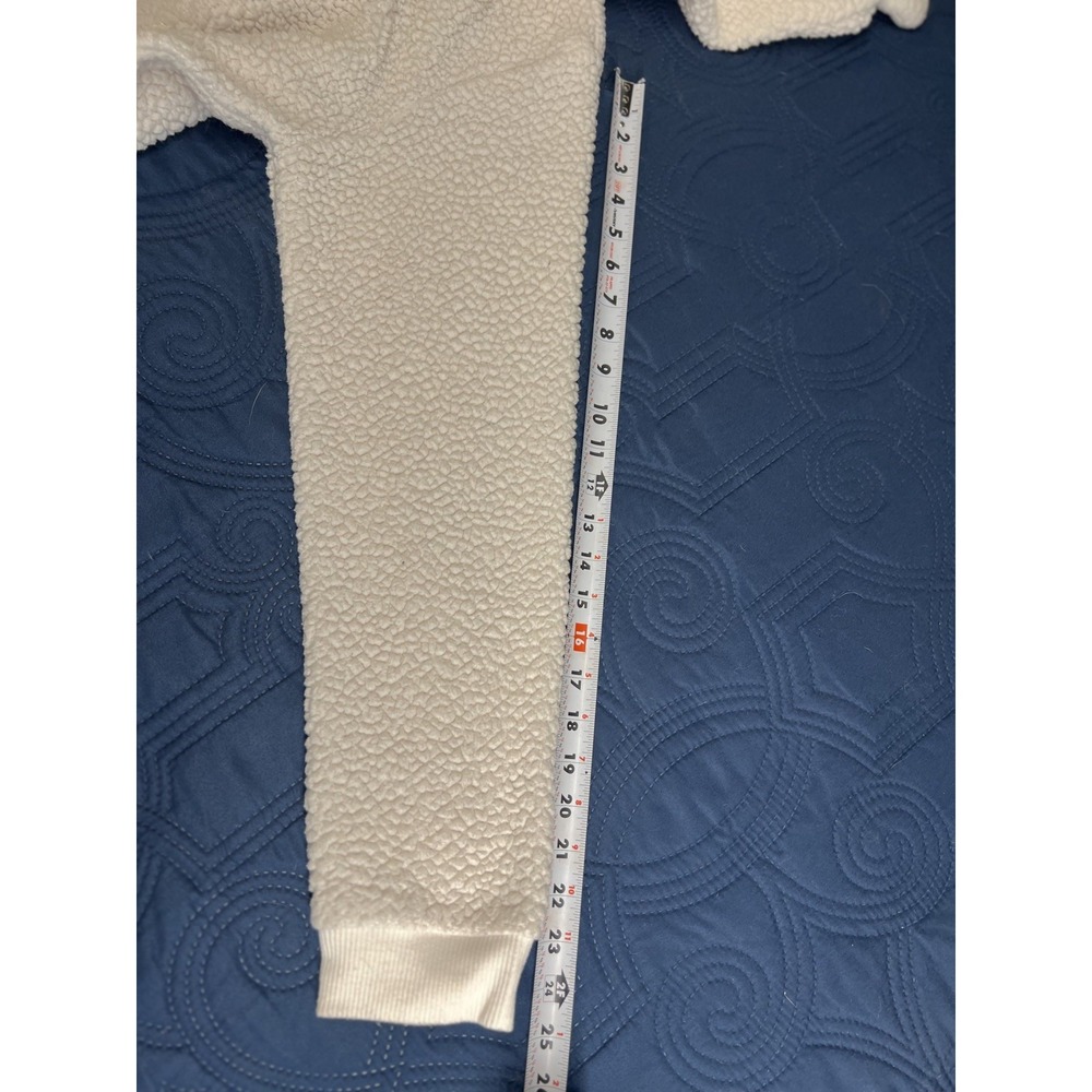 WONDERSHOP AT TARGET Women's Winter White Fuzzy Fleece Hoodie w/Ears L - Picture 5 of 11